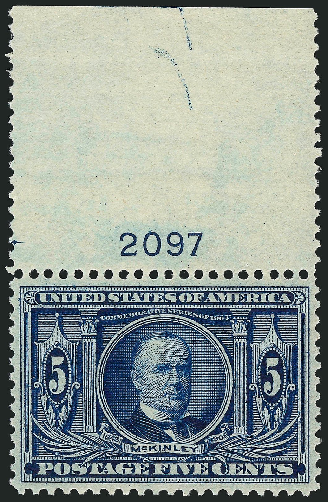 US Stamps Value Scott Catalogue # 326: 5c 1904 Louisiana Purchase Exposition. Robert Siegel Auction Galleries, Sep 2008, Sale 962, Lot 2641
