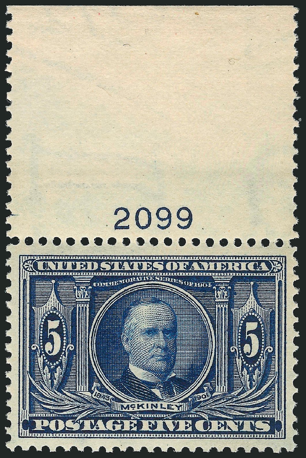 Price of US Stamps Scott Catalog 326 - 1904 5c Louisiana Purchase Exposition. Robert Siegel Auction Galleries, Sep 2009, Sale 968B, Lot 421