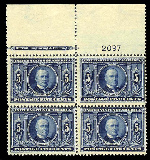 US Stamps Prices Scott Catalog 326 - 5c 1904 Louisiana Purchase Exposition. Cherrystone Auctions, Nov 2010, Sale 201011, Lot 155