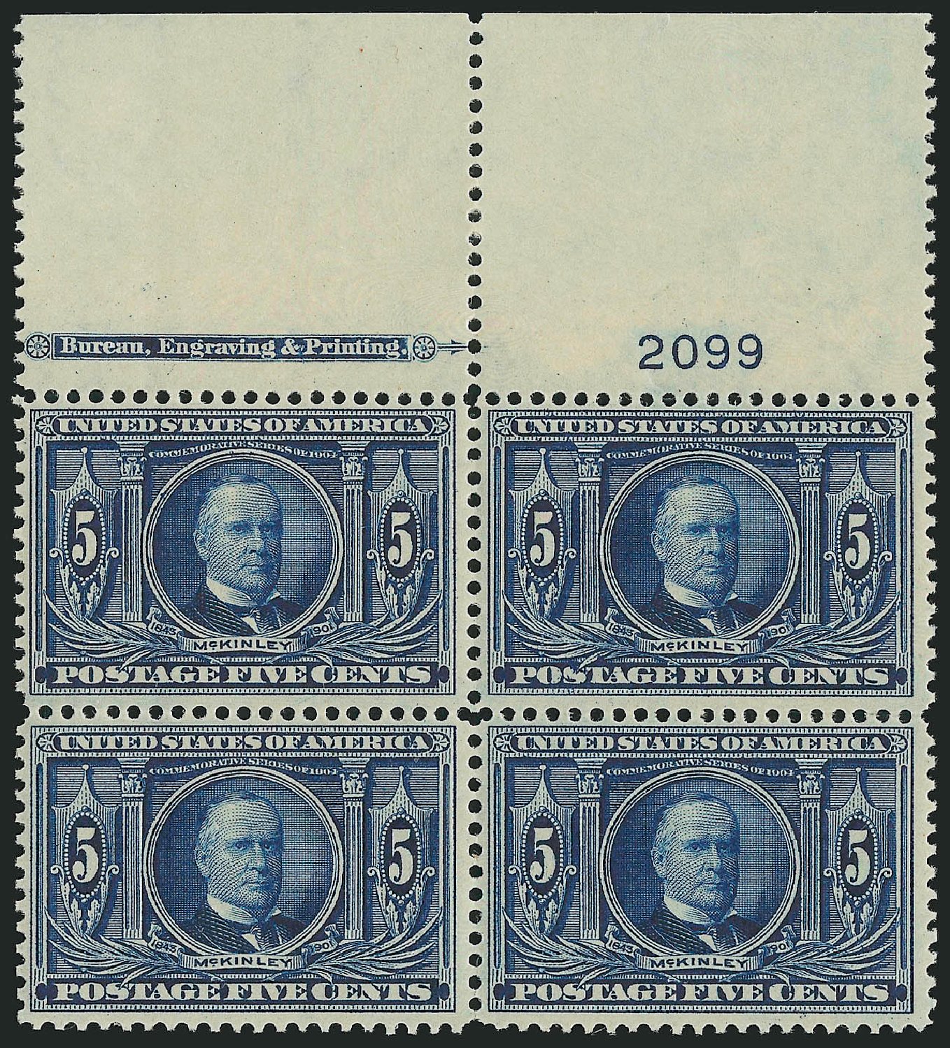 Values of US Stamp Scott Cat. # 326: 1904 5c Louisiana Purchase Exposition. Robert Siegel Auction Galleries, Dec 2009, Sale 982, Lot 5715