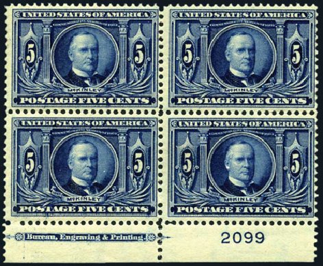 US Stamps Value Scott Cat. # 326: 1904 5c Louisiana Purchase Exposition. Harmer-Schau Auction Galleries, Feb 2009, Sale 80, Lot 1282