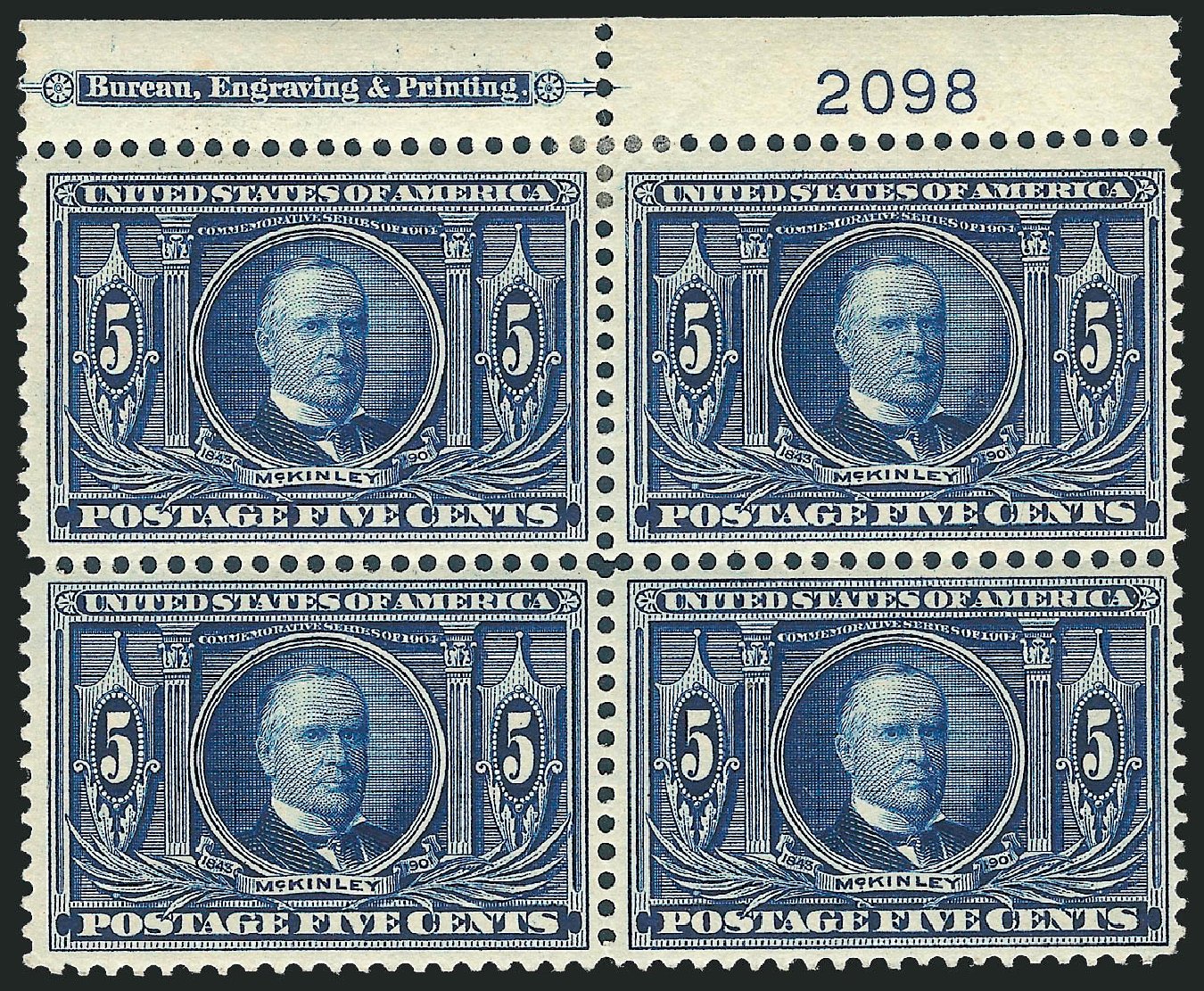 Prices of US Stamp Scott # 326 - 1904 5c Louisiana Purchase Exposition. Robert Siegel Auction Galleries, Dec 2012, Sale 1037, Lot 1982