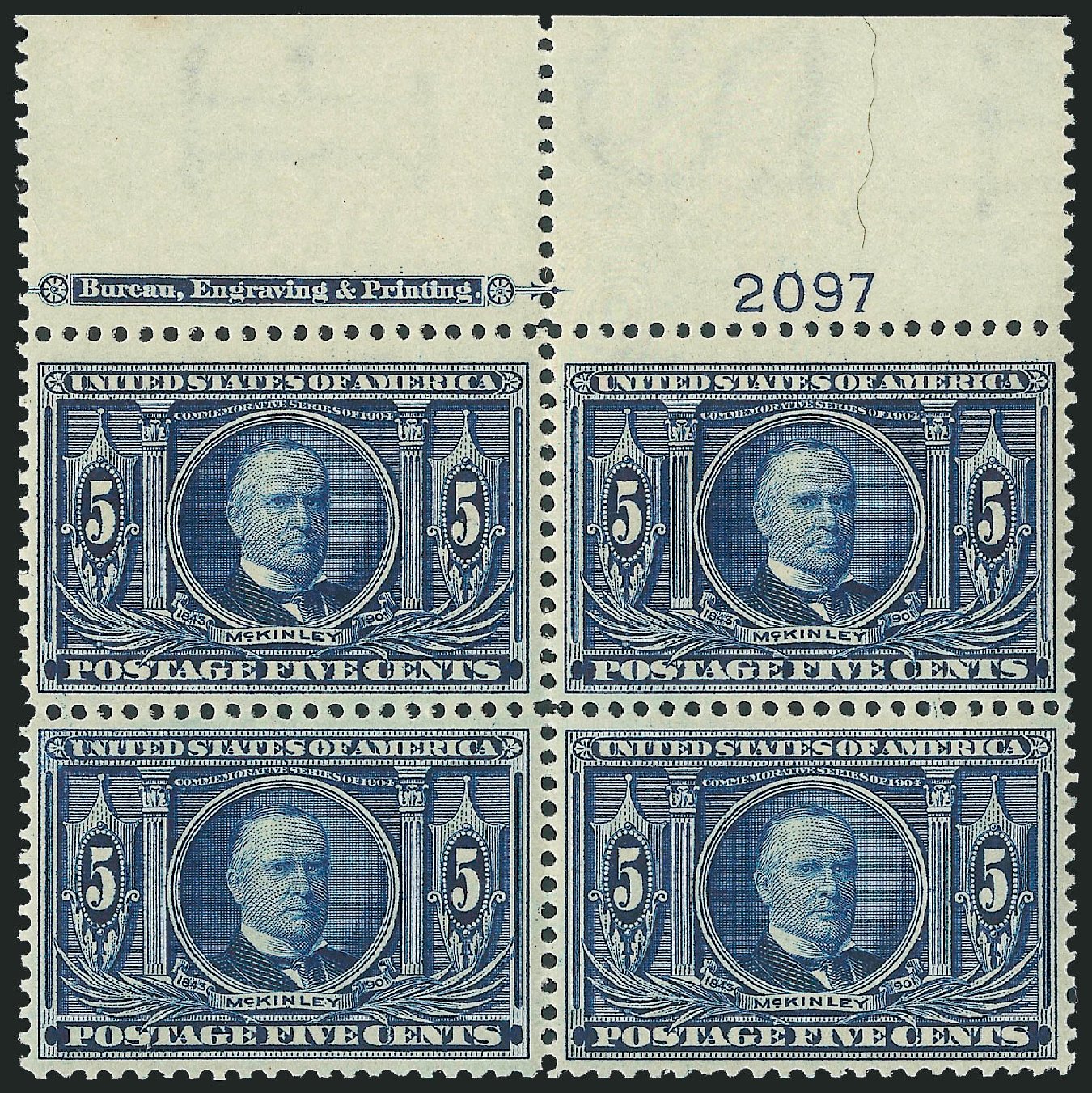 Prices of US Stamps Scott Catalog 326 - 5c 1904 Louisiana Purchase Exposition. Robert Siegel Auction Galleries, Mar 2013, Sale 1040, Lot 1692