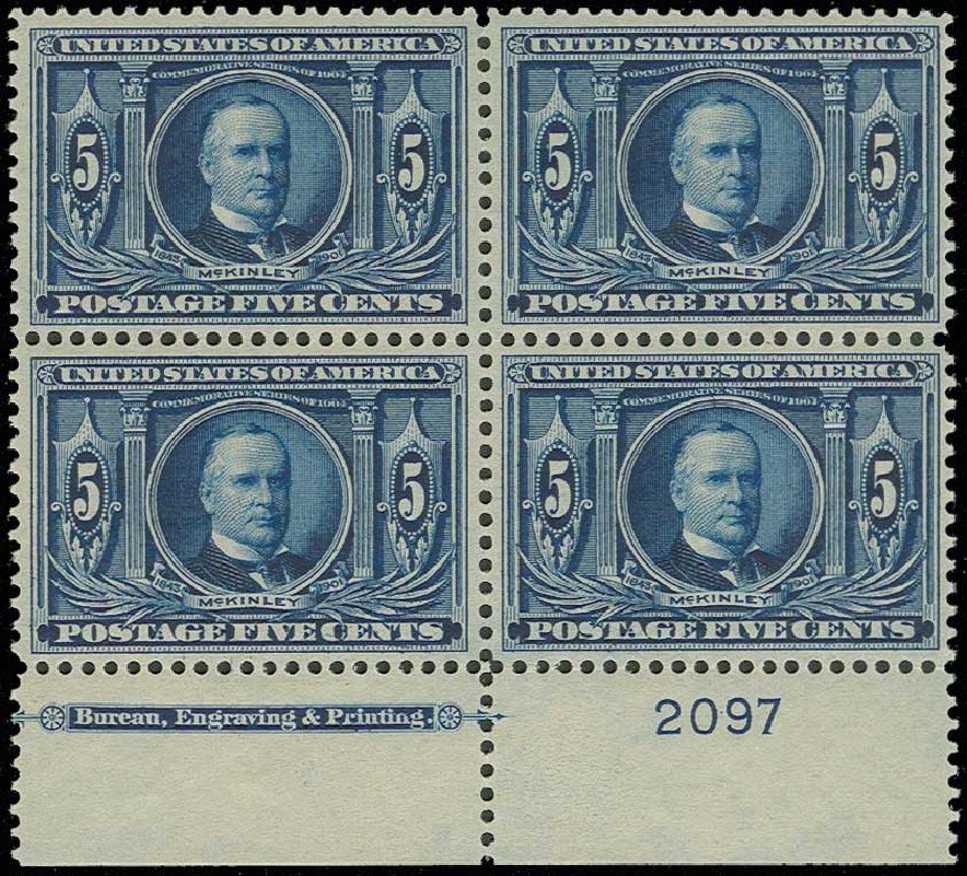 US Stamp Prices Scott Catalog # 326: 5c 1904 Louisiana Purchase Exposition. H.R. Harmer, Jun 2013, Sale 3003, Lot 1226