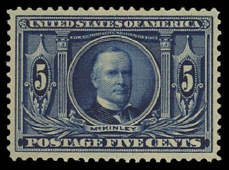 US Stamps Price Scott Cat. 326: 5c 1904 Louisiana Purchase Exposition. Daniel Kelleher Auctions, Oct 2012, Sale 632, Lot 1256