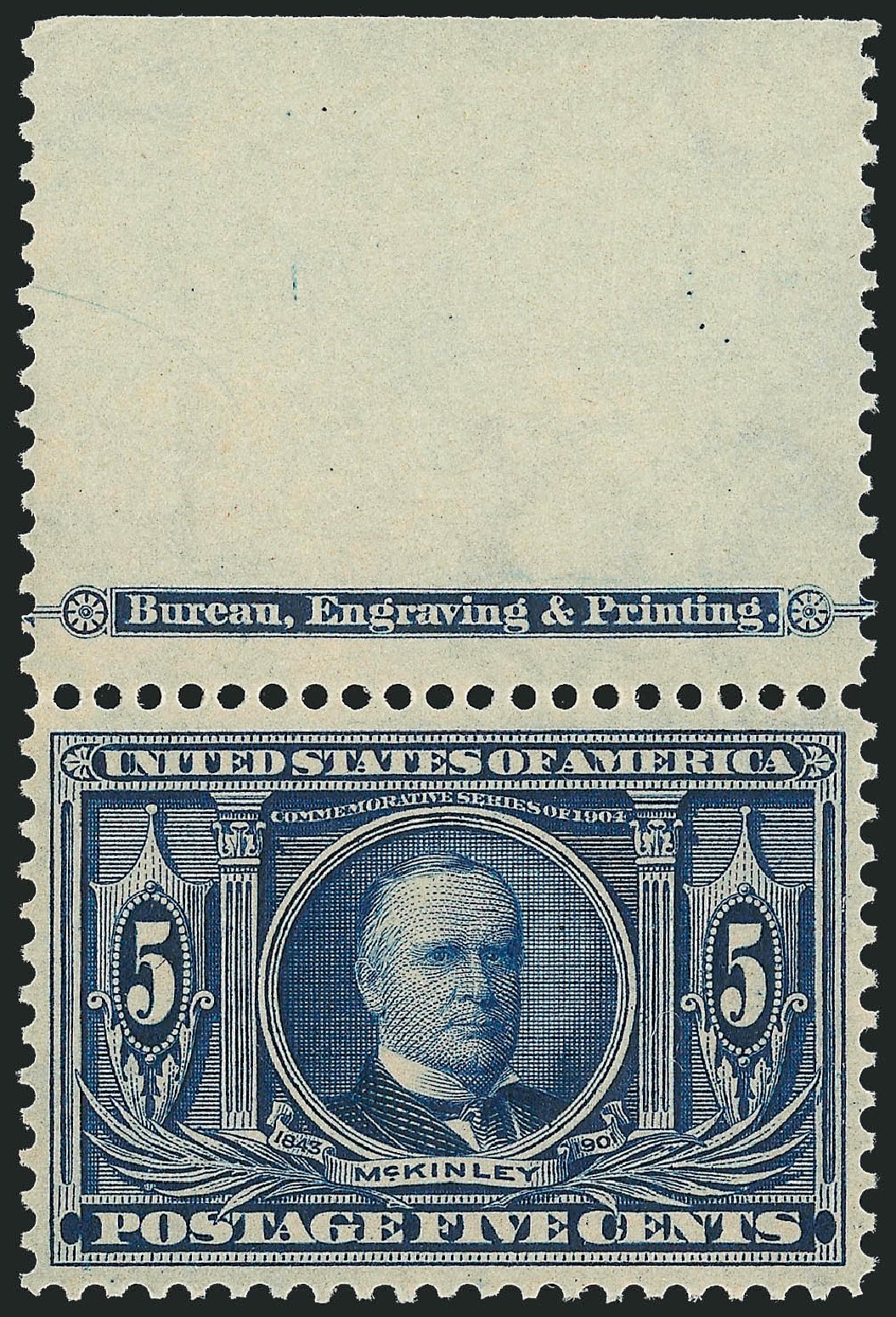 US Stamps Value Scott 326: 1904 5c Louisiana Purchase Exposition. Robert Siegel Auction Galleries, Sep 2009, Sale 976, Lot 1906