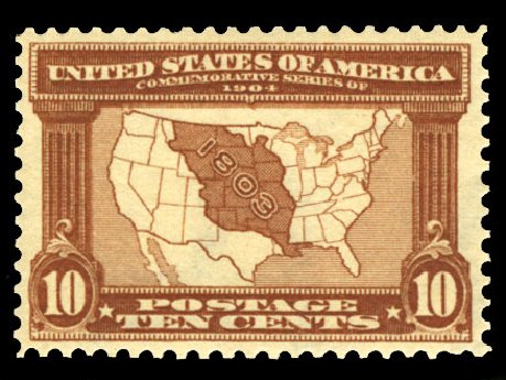 US Stamp Values Scott 327: 10c 1904 Louisiana Purchase Exposition. Cherrystone Auctions, Jul 2013, Sale 201307, Lot 117