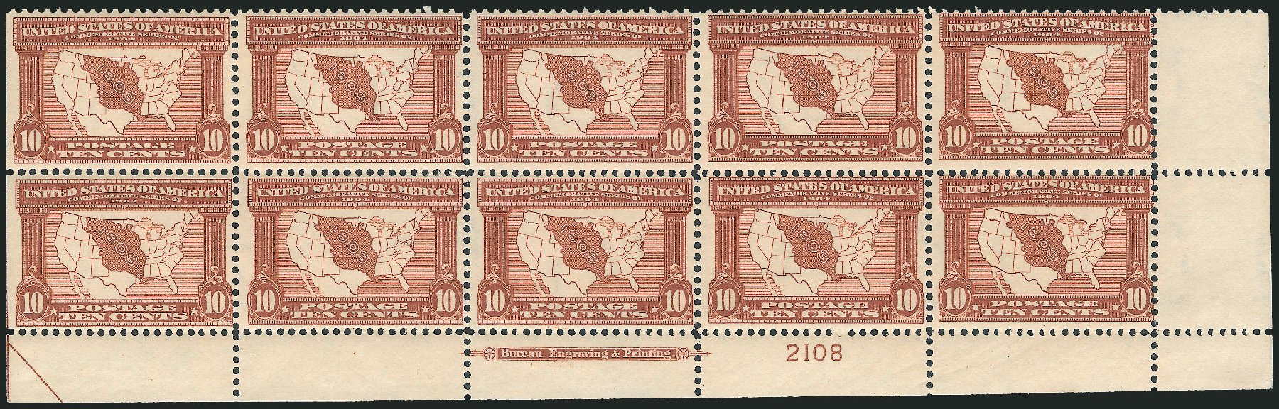 Values of US Stamp Scott Catalogue #327: 10c 1904 Louisiana Purchase Exposition. Robert Siegel Auction Galleries, Mar 2014, Sale 1067, Lot 1407