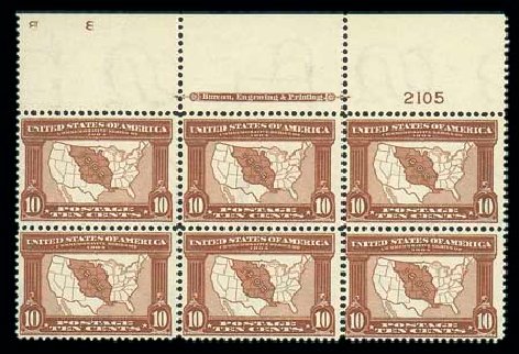 Values of US Stamp Scott Cat. #327 - 10c 1904 Louisiana Purchase Exposition. Matthew Bennett International, Dec 2007, Sale 325, Lot 1959