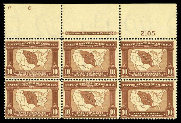 US Stamps Values Scott #327 - 1904 10c Louisiana Purchase Exposition. Matthew Bennett International, Sep 2012, Sale 345, Lot 319