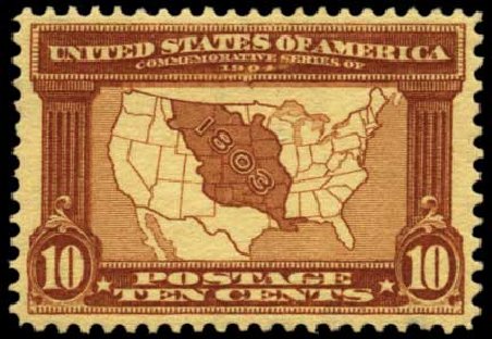 US Stamp Price Scott #327: 10c 1904 Louisiana Purchase Exposition. Harmer-Schau Auction Galleries, Feb 2012, Sale 92, Lot 1089