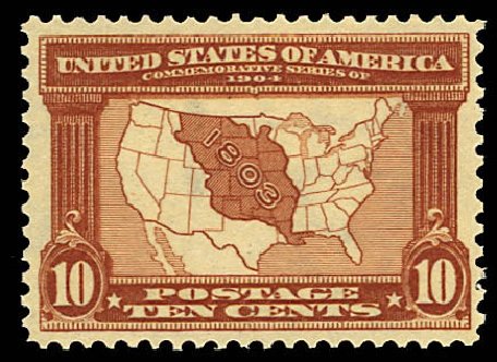 Prices of US Stamps Scott Catalogue # 327: 1904 10c Louisiana Purchase Exposition. Daniel Kelleher Auctions, Dec 2012, Sale 633, Lot 579