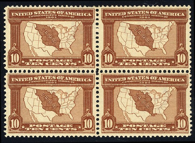 Prices of US Stamp Scott Catalog #327: 1904 10c Louisiana Purchase Exposition. Cherrystone Auctions, Oct 2012, Sale 201210, Lot 130
