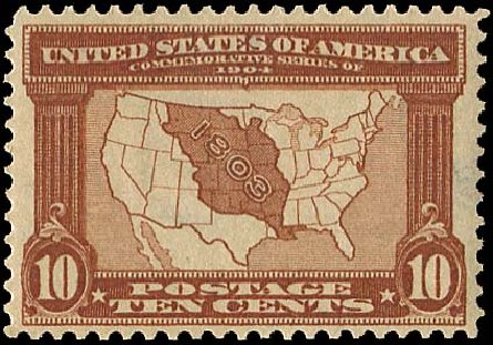 Value of US Stamps Scott Cat. 327: 1904 10c Louisiana Purchase Exposition. Regency-Superior, Nov 2014, Sale 108, Lot 700