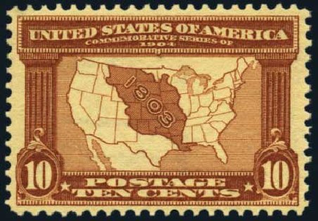 Prices of US Stamp Scott # 327 - 10c 1904 Louisiana Purchase Exposition. Harmer-Schau Auction Galleries, Aug 2012, Sale 94, Lot 1491