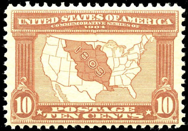 Cost of US Stamp Scott Catalogue #327: 10c 1904 Louisiana Purchase Exposition. Matthew Bennett International, Jun 2008, Sale 328, Lot 874