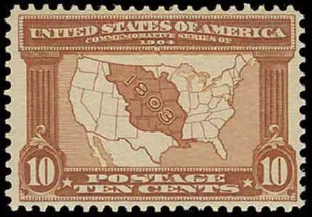 US Stamps Price Scott Catalog 327 - 10c 1904 Louisiana Purchase Exposition. H.R. Harmer, Nov 2013, Sale 3004, Lot 1234