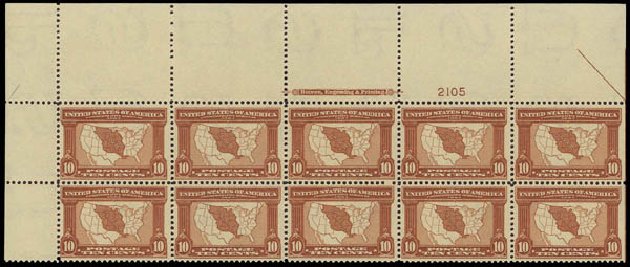 US Stamps Value Scott Catalog #327 - 1904 10c Louisiana Purchase Exposition. Daniel Kelleher Auctions, Oct 2012, Sale 632, Lot 1264