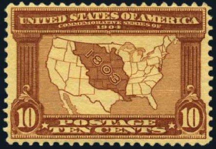 Costs of US Stamps Scott # 327 - 1904 10c Louisiana Purchase Exposition. Harmer-Schau Auction Galleries, May 2012, Sale 93, Lot 345