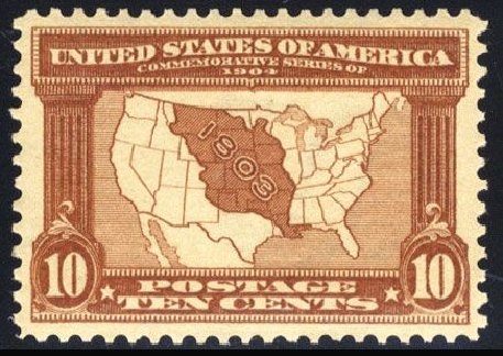 US Stamps Value Scott Catalog 327: 10c 1904 Louisiana Purchase Exposition. Cherrystone Auctions, Mar 2008, Sale 200803, Lot 252