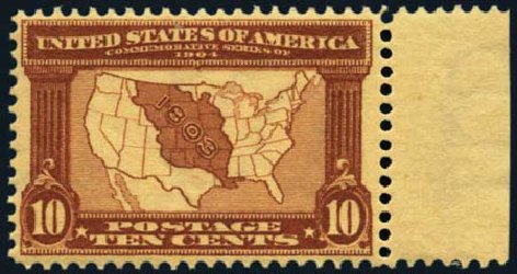 US Stamp Price Scott Cat. 327: 10c 1904 Louisiana Purchase Exposition. Harmer-Schau Auction Galleries, Aug 2012, Sale 94, Lot 1492
