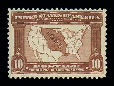 Price of US Stamp Scott #327: 1904 10c Louisiana Purchase Exposition. Matthew Bennett International, Jun 2007, Sale 319, Lot 1353