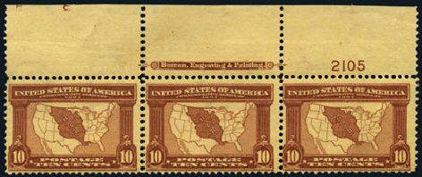 Value of US Stamps Scott Cat. # 327: 1904 10c Louisiana Purchase Exposition. Harmer-Schau Auction Galleries, Aug 2012, Sale 94, Lot 1493
