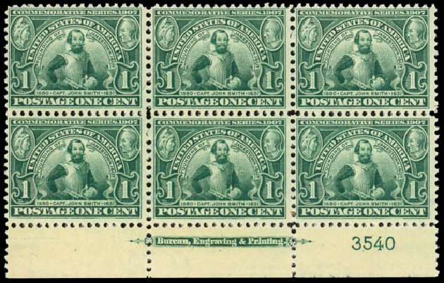 Price of US Stamps Scott Catalog # 328: 1907 1c Jameston Exposition. Daniel Kelleher Auctions, Mar 2014, Sale 648, Lot 2228