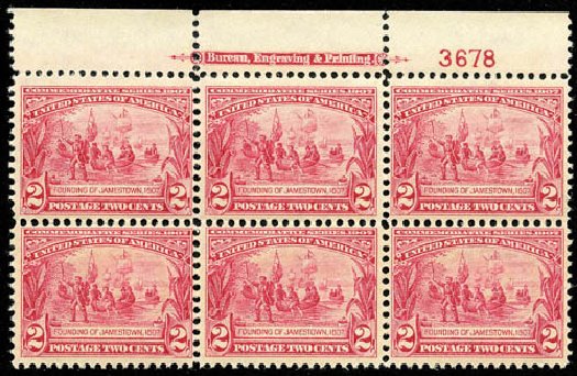 Price of US Stamp Scott Cat. 329 - 2c 1907 Jameston Exposition. Matthew Bennett International, Apr 2008, Sale 326, Lot 334
