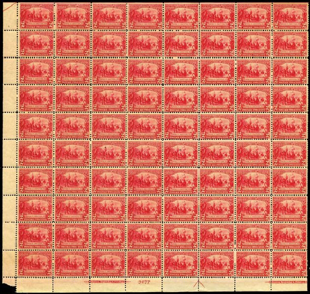 US Stamps Price Scott Catalog # 329 - 2c 1907 Jameston Exposition. Harmer-Schau Auction Galleries, Jan 2014, Sale 100, Lot 564