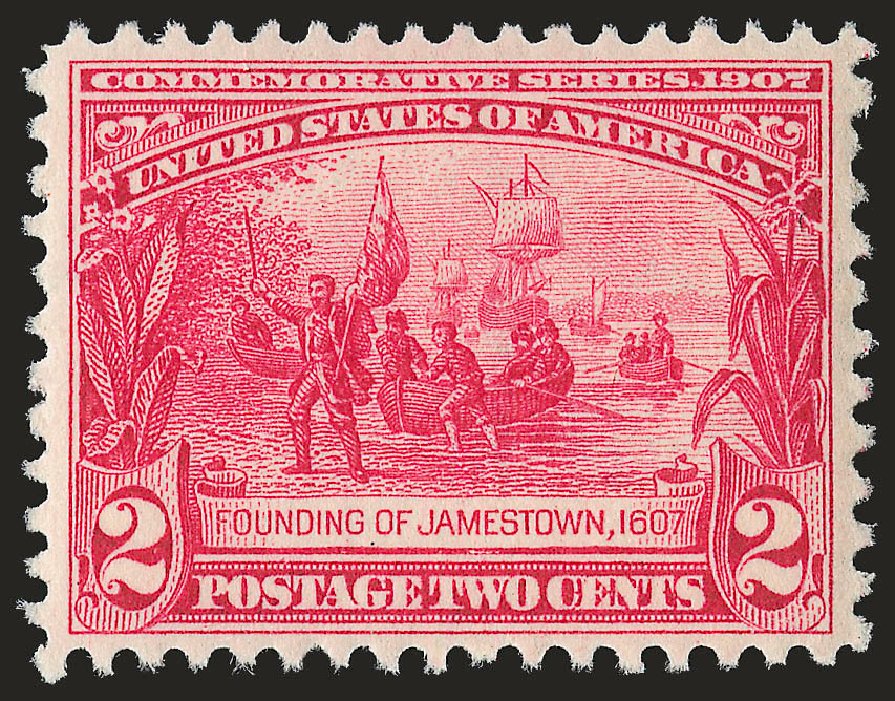 Prices of US Stamp Scott Catalogue # 329: 2c 1907 Jameston Exposition. Robert Siegel Auction Galleries, Jun 2009, Sale 975, Lot 1714