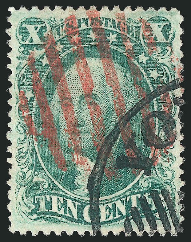 Costs of US Stamps Scott 33 - 1857 10c Washington. Robert Siegel Auction Galleries, Dec 2013, Sale 1062, Lot 147