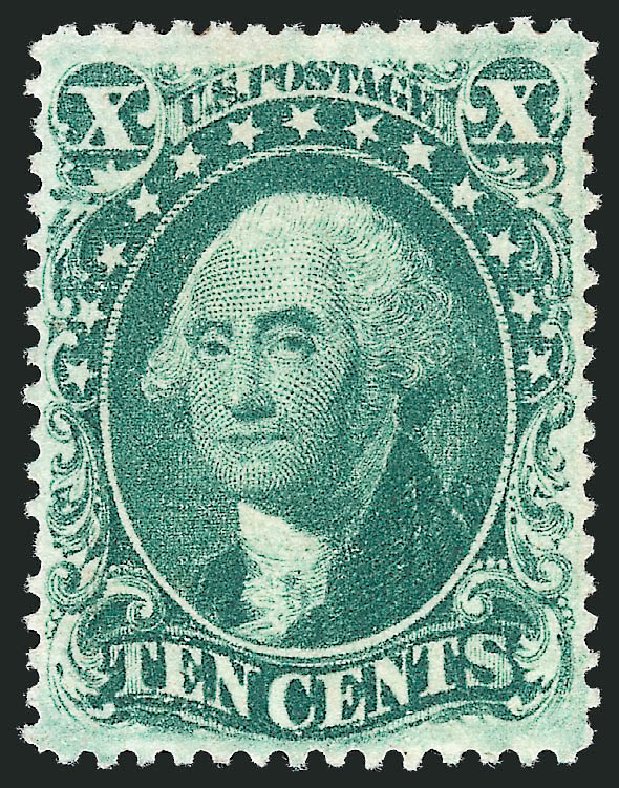 Values of US Stamp Scott Catalogue # 33 - 1857 10c Washington. Robert Siegel Auction Galleries, Nov 2013, Sale 1057, Lot 588
