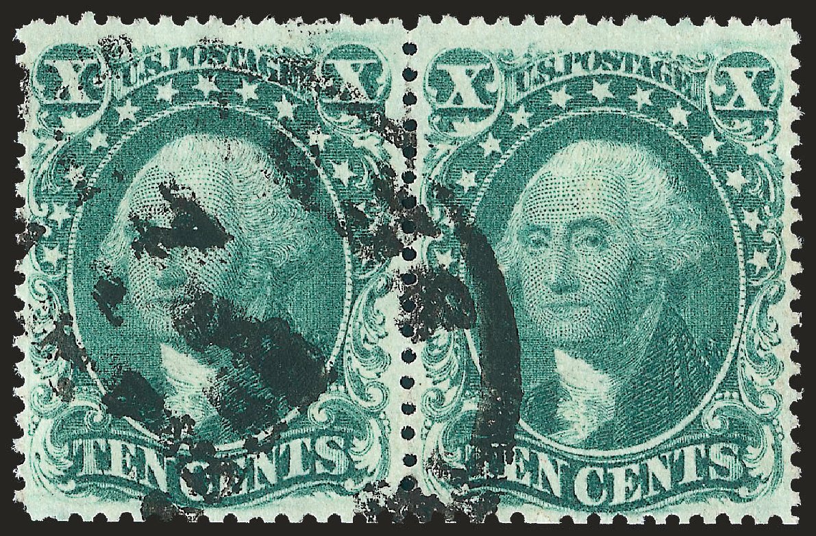 US Stamps Values Scott Catalogue # 33: 1857 10c Washington. Robert Siegel Auction Galleries, Oct 2008, Sale 963, Lot 388