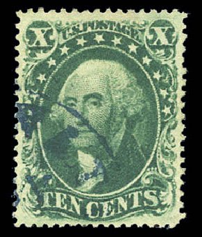 US Stamps Value Scott Catalog # 33 - 10c 1857 Washington. Matthew Bennett International, Sep 2010, Sale 333, Lot 3399