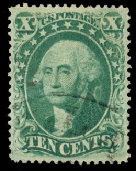 US Stamp Price Scott Catalogue # 33 - 1857 10c Washington. Daniel Kelleher Auctions, Aug 2015, Sale 672, Lot 2209