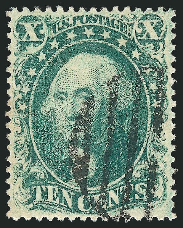 US Stamp Prices Scott Catalogue 33: 1857 10c Washington. Robert Siegel Auction Galleries, Dec 2013, Sale 1062, Lot 149