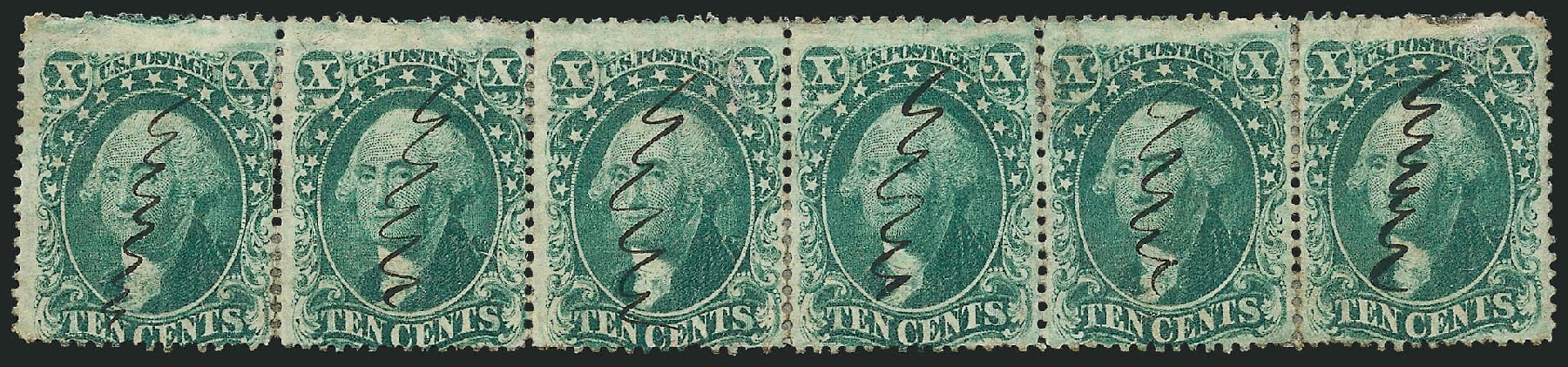 US Stamps Value Scott Catalog 33 - 1857 10c Washington. Robert Siegel Auction Galleries, Nov 2014, Sale 1084, Lot 3159