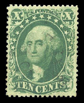 US Stamps Value Scott Catalog 33: 10c 1857 Washington. Matthew Bennett International, Sep 2010, Sale 333, Lot 3400