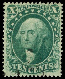 Costs of US Stamps Scott #33: 10c 1857 Washington. Daniel Kelleher Auctions, May 2014, Sale 653, Lot 2080