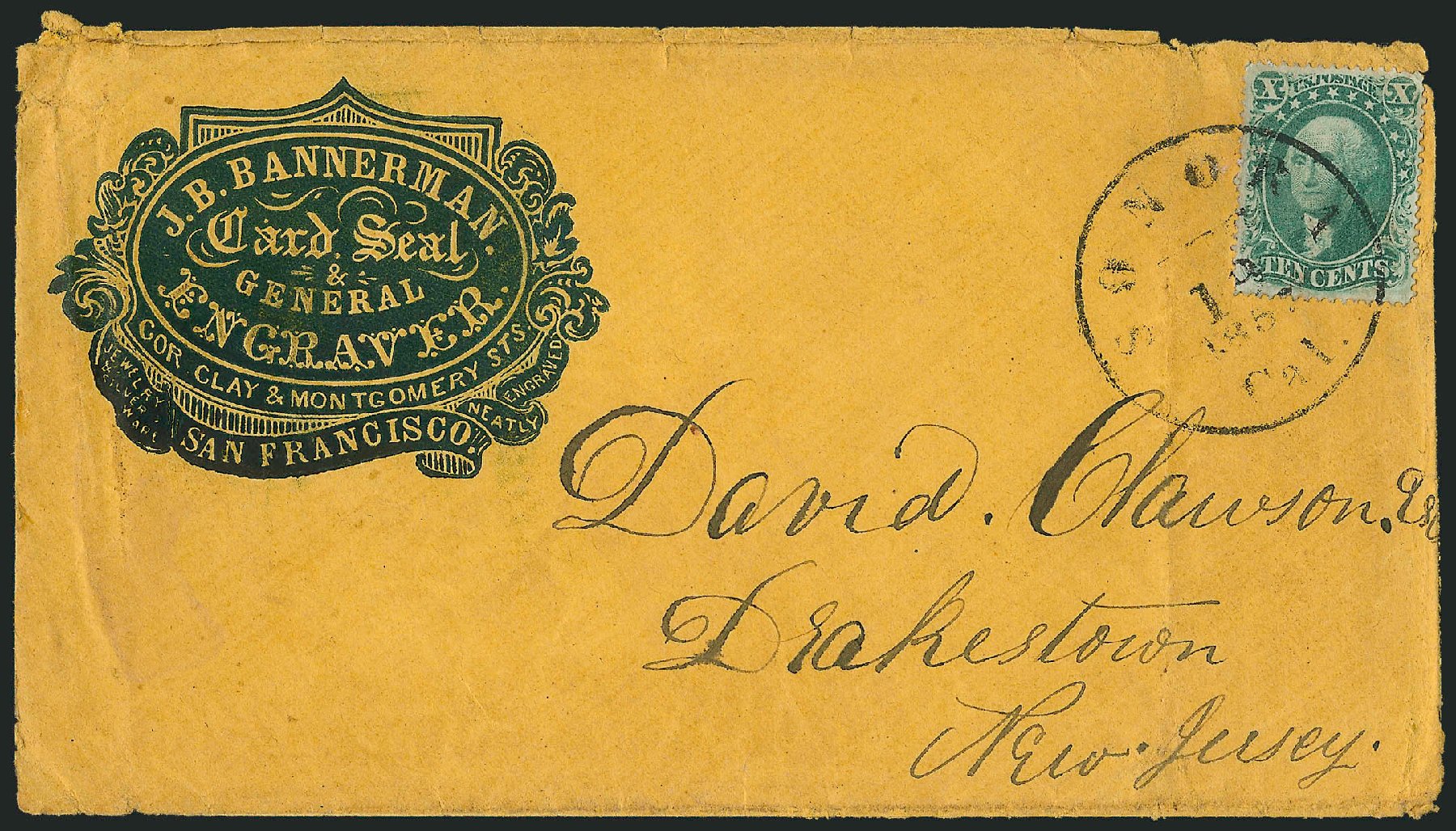Price of US Stamps Scott Cat. 33 - 10c 1857 Washington. Robert Siegel Auction Galleries, Dec 2010, Sale 1002, Lot 3790