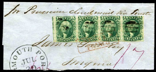 Cost of US Stamp Scott Catalogue # 33: 10c 1857 Washington. Harmer-Schau Auction Galleries, Jan 2014, Sale 100, Lot 441