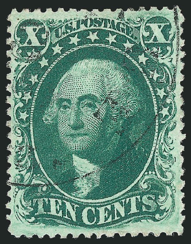 US Stamps Value Scott Catalogue 33: 1857 10c Washington. Robert Siegel Auction Galleries, Jun 2011, Sale 1011, Lot 431