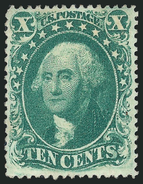 Values of US Stamp Scott Catalog 33 - 10c 1857 Washington. Robert Siegel Auction Galleries, Mar 2012, Sale 1021, Lot 181