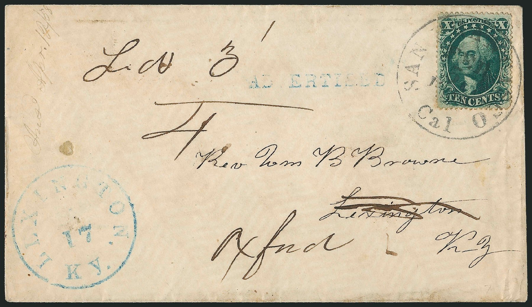 US Stamps Value Scott # 33: 10c 1857 Washington. Robert Siegel Auction Galleries, Sep 2010, Sale 993, Lot 371