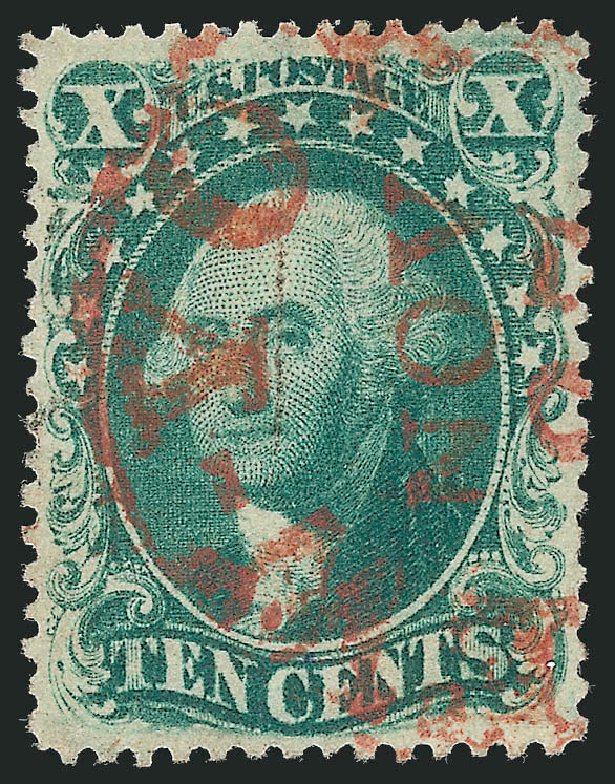 Costs of US Stamp Scott Catalogue 33: 1857 10c Washington. Robert Siegel Auction Galleries, Sep 2014, Sale 1078, Lot 114