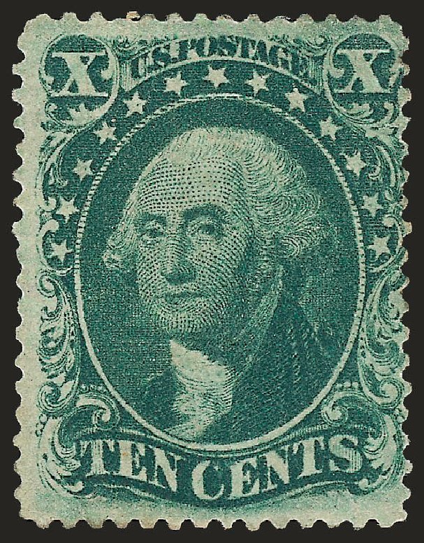 US Stamps Value Scott Catalog 33: 1857 10c Washington. Robert Siegel Auction Galleries, Jun 2010, Sale 992, Lot 2094