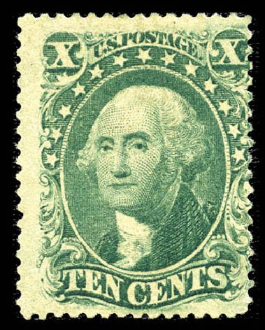 US Stamp Prices Scott Catalog # 33 - 10c 1857 Washington. Matthew Bennett International, Feb 2012, Sale 340, Lot 122