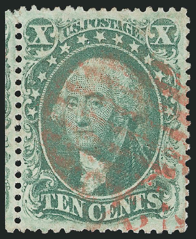 US Stamps Prices Scott Cat. #33: 10c 1857 Washington. Robert Siegel Auction Galleries, Oct 2008, Sale 963, Lot 383