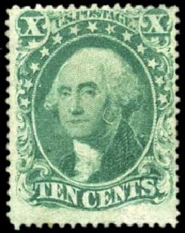 Value of US Stamps Scott Catalog # 33: 10c 1857 Washington. Harmer-Schau Auction Galleries, Oct 2010, Sale 87, Lot 106